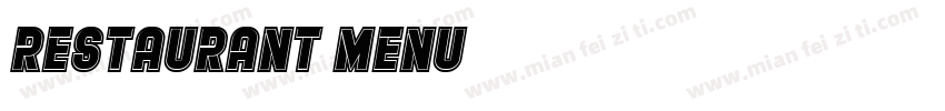 restaurant menu字体字体转换
